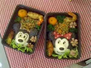 Bento Lunch Mickey and Minnie Mouse