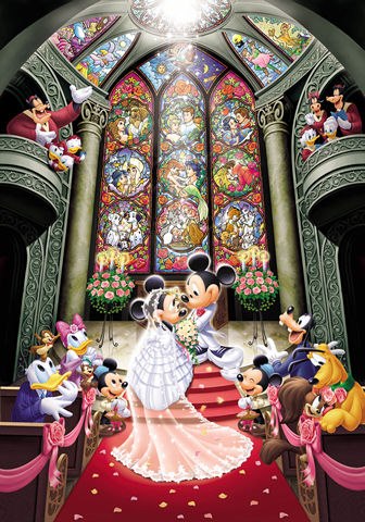 Mickey and Minnie's Wedding 500pcs (D-500-356) - Hologram